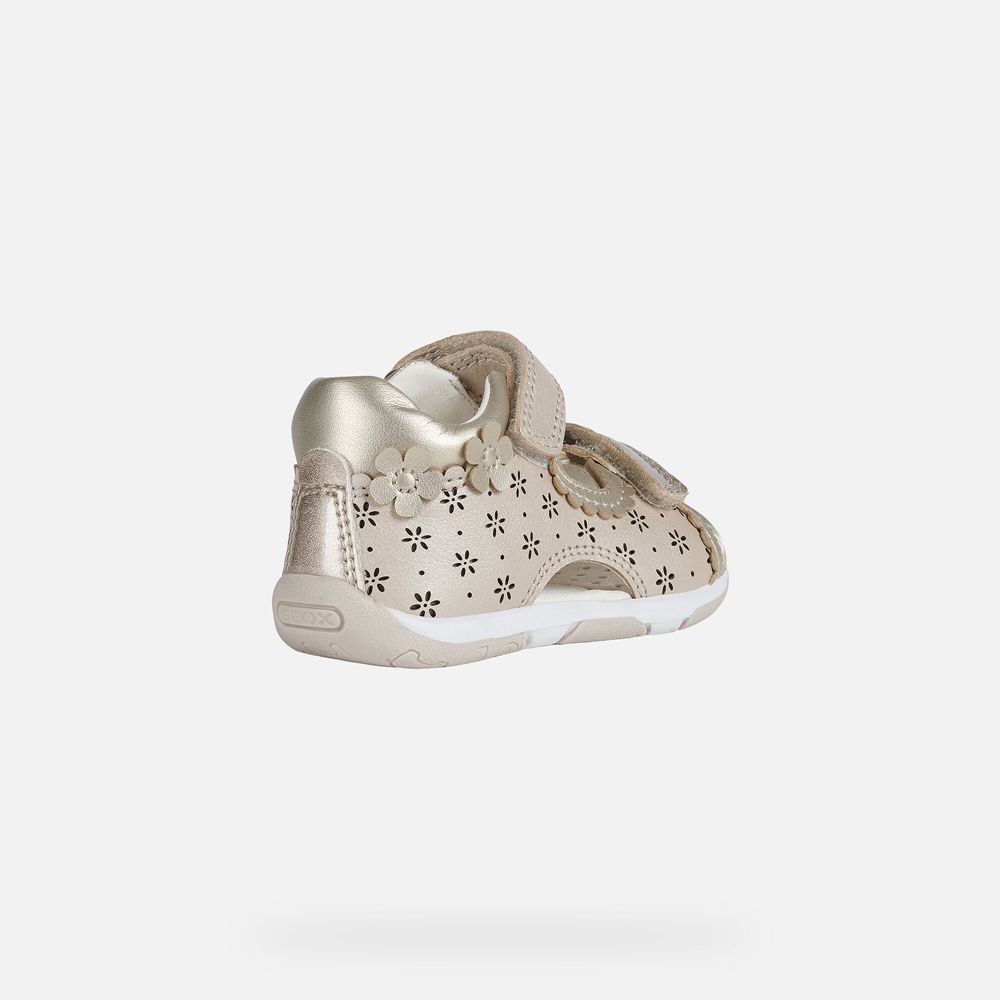 Geox Bebek Sandalet Bej Rengi - Tapuz Girl - XYO-431879